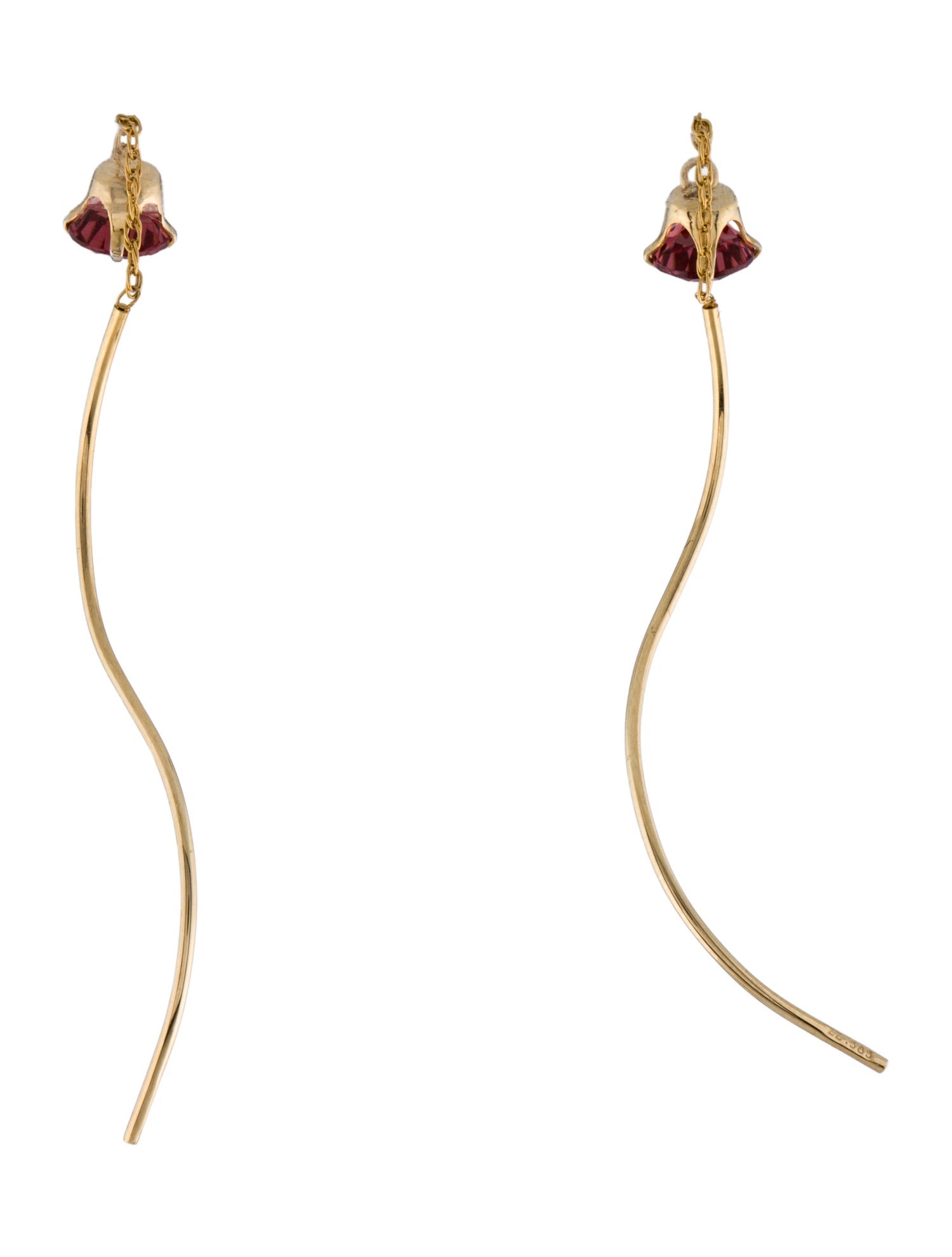 Earrings 14K Garnet Drop Earrings